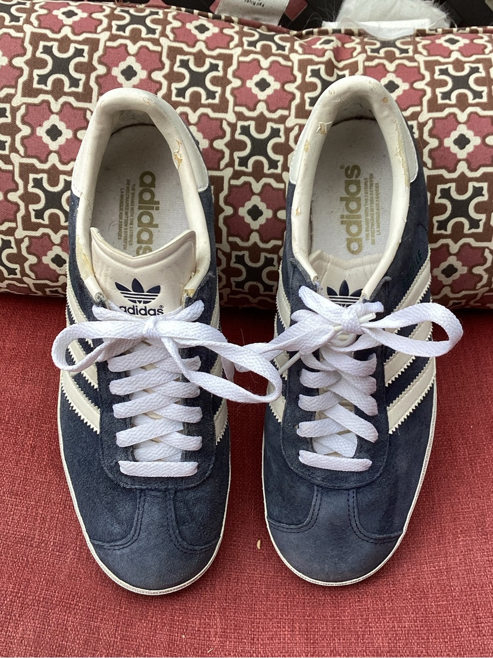 Adidas ,Navy Suede ,Sneakers White Stripes Size Men’s 6 - Women’s 7.5